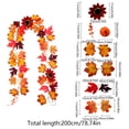 thumbnail image 2 of YIMWNYI Simulation Maple Leaf Rattan, Autumn Decoration, Halloween Decor, Indoor Outdoor Display, Fall Home Accent, Faux Maple Leaf Garland, 2 of 6