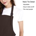 thumbnail image 4 of (Price/each)Opromo Unisex Cotton Canvas Adjustable Chef Kitchen Aprons with 2 Pockets-Coffee-L, 4 of 7
