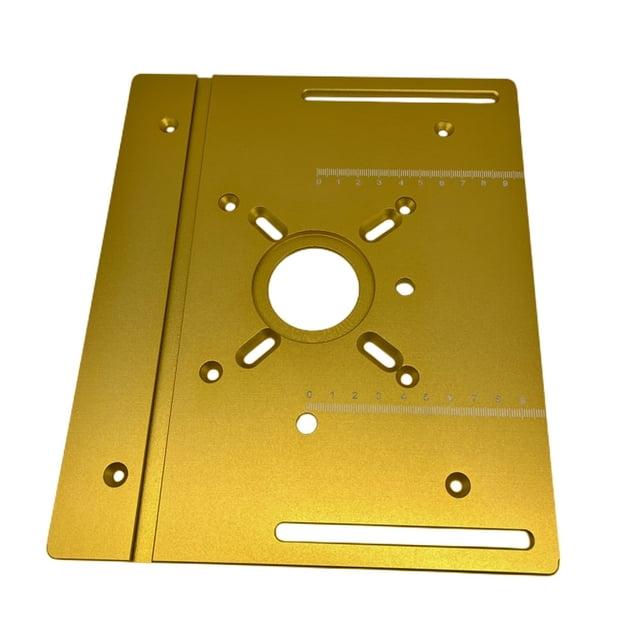 Amdohai Router Table Insert Plate Aluminum Alloy Wood Milling Flip Board Trimming Machine Engraving Auxiliary Tool Woodworking Benches