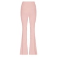 thumbnail image 3 of LOVZFMLL Women's Pants, Solid Color Tight Fitting Hip Shaping Flared Yoga Pants Pink, L, 3 of 4
