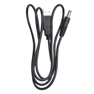 1M Length Black USB Port 5V 5.5x2.1mm DC Barrel Power Cable Connector For Small Electronics Devices Usb Extension Cable (Black)