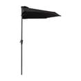 thumbnail image 2 of CorLiving Versa 8.5ft Outdoor Patio Half Umbrella with Steel Frame for Small Spaces, 2 of 9