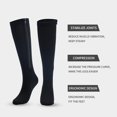thumbnail image 2 of 3 Pairs Compression Socks for Women Support Varicose Veins, Compression Socks for Nurse, Medical, Pregnant, Running, Riding, Travel (XXL), 2 of 7