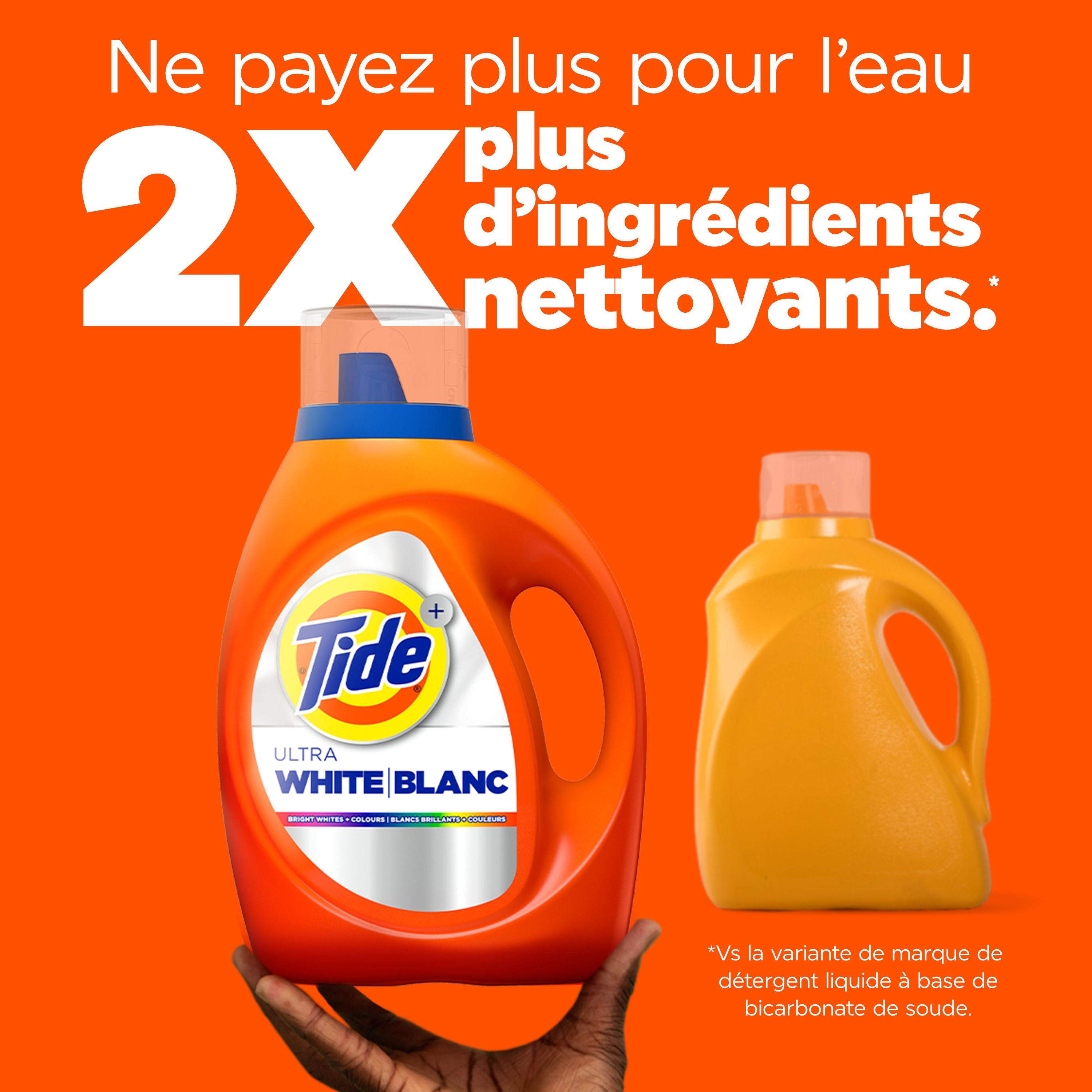 Détergent à lessive liquide Tide Ultra Blanc, 3,46 L, 83 brassées, détergent à lessive liquide pour des couleurs et des blancs éclatants