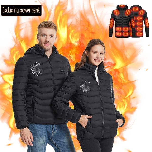 EGNMCR Womens Plaid Shacket Jacket USB Intelligent Constant Temperature Heated Windproof Plus Size Coat For Men And Women Winter 21 Heated Jacket Coat Women Coat