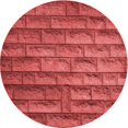 thumbnail image 1 of Ahgly Company Tapis d'Intérieur Ronds Transitionnels Rouges Lavables à la Machine, 5 Pieds Rond, 1 of 7