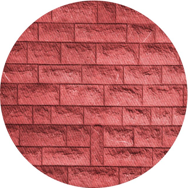 Ahgly Company Tapis d'Intérieur Ronds Transitionnels Rouges Lavables à la Machine, 5 Pieds Rond