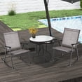 thumbnail image 4 of Costway 2pcs Patio Folding Rocking Chair Heavy-Duty Metal Frame Rockers Outdoor, 4 of 8