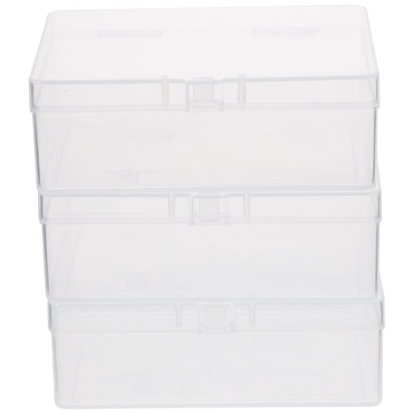 CHUANK Clear Plastic Card Storage Boxes for Board Games and Poker (3pcs)
