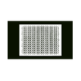 thumbnail image 1 of Grille à Retour d'Air 14′′x20′′ avec Trous et Vis, Taille de Plaque Frontale 16′′x22-3/4′′, Couvercle Décoratif de Conduit de CVC, Évent en Fonte Enduit de Poudre Repeintable pour Murs, Plafonds, Planchers – Motif Champignon Tudor VR100, 1 of 5