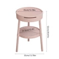 thumbnail image 3 of Multifunctional Side Table with Drawer Storage | Modern Bedside Table & Study Desk for Living Room Bedroom Office | White Pink Beige Green Plastic, 3 of 6