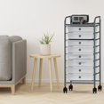 thumbnail image 2 of Simple Houseware Utility Cart with 8 Drawers Rolling Storage Art Craft Organizer, Chrome, 2 of 7