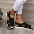 thumbnail image 1 of IUJSOY Women's Arch Support Walking Sandals Breathable Hollow Out Knit Slingback Platform Shoes, 1 of 6