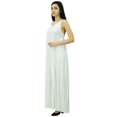 thumbnail image 4 of Bimba Robe Maxi Unie à Bretelles Spaghetti pour Femme pour l'Été, Tenue de Plage, Robe d'Été, 4 of 8