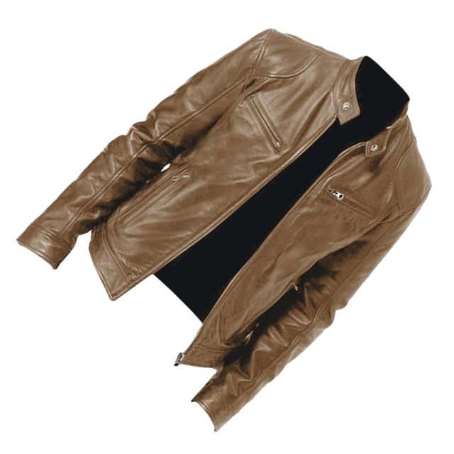 Thinsony Cotton Mens Motorbike Jacket Windproof Warm Multi Front Pockets Wide Application Motorcycle Jacket khaki S