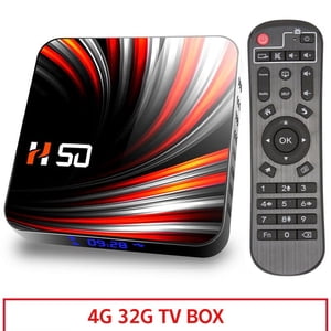Pour Android Tv Box Android 10.0 4k 4gb 32gb 64gb Lecteur de médias 3d Vidéo Smart Tv Box 4+32G_US plug