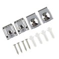 thumbnail image 2 of 4pcs Mirror Hanger Mirror Fixing Clips Chrome Mirror Wall Mounting Glass Metal Fixing Kit Frameless Clips Mounting Hanger Clamp, 2 of 8