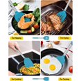 thumbnail image 3 of Bundlepro Pack of 2 Silicone Spatulas Turners, Non Stick Slotted and Solid Kitchen Utensils, 3 of 6