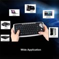 thumbnail image 2 of E30 Clavier Sans Fil 2.4Ghz avec Souris Trackball, Molette de Défilement, Télécommande pour Android Télévision Intelligente Pc Notebook Argent, 2 of 7