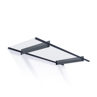 CANOPIA by PALRAM Nancy 3 ft. x 7 ft. Door Awning Kit - Grey