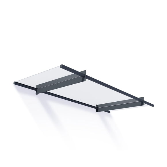 CANOPIA by PALRAM Nancy 3 ft. x 7 ft. Door Awning Kit - Grey