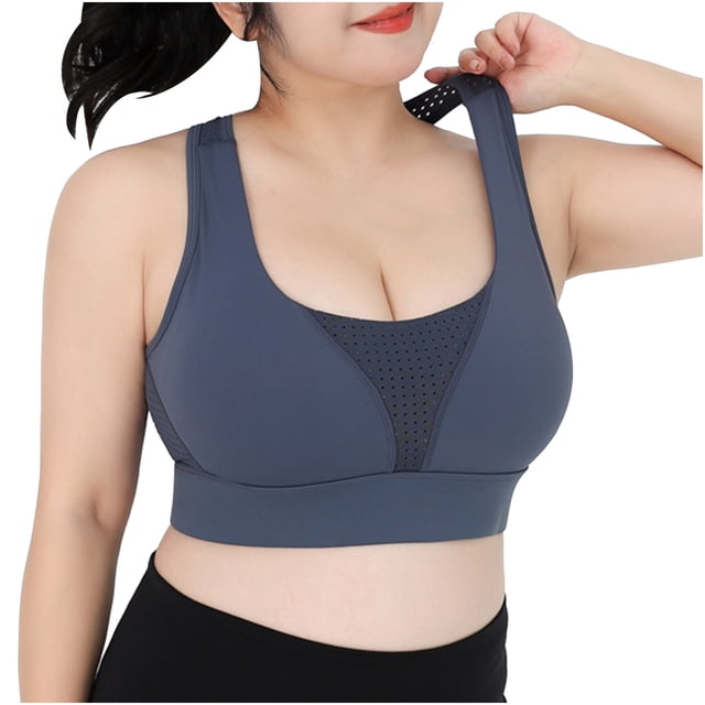 Timegard Racerback Bras for Women Plus Size Sports Bras Breathable High Support Athletic Gym Yoga Bras