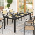 thumbnail image 2 of Outsunny Table à Manger d'Extérieur, 8 Places pour Patio, Pelouse, Noir, 2 of 10