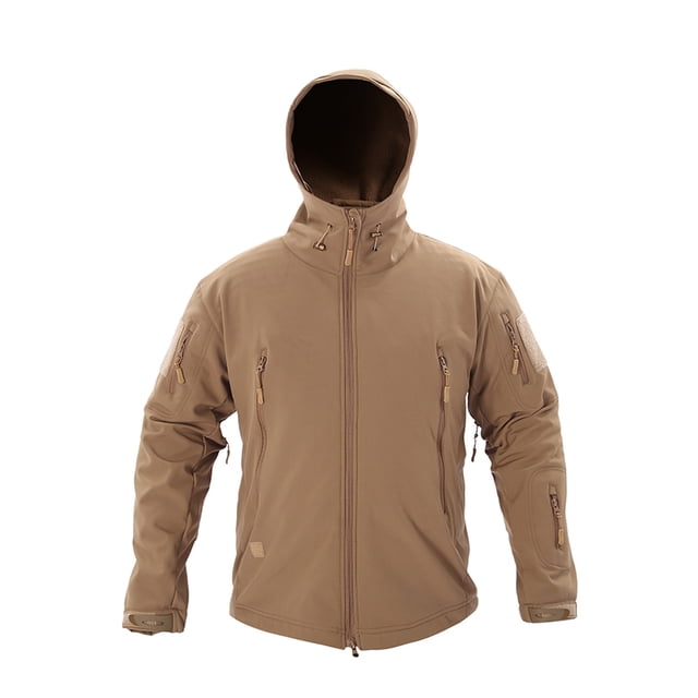 tumgatte Men's Warm Fleece Skin Soft Outdoor Solid Color Jacket Up to 45% off