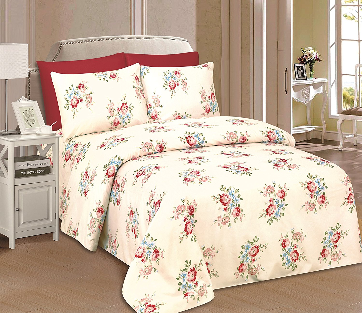 Beverly Hills 1800 Series Ultra Soft Printed 6 PC Sheet Set (King, Estelle)
