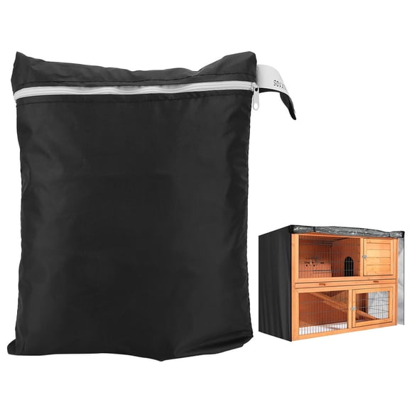 Hutch Cover Hutch Cover Poultry Cage Cover Double Layer Hutch Cover Cage Cover Oxford Cloth Double Layer Hutch Cover Accessory For Poultry Cageblack