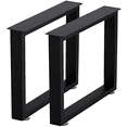 thumbnail image 4 of Set of 2 AnthroDesk Carbon Steel Metal Table Legs. for Dining Room, Patio, Coffee Table, Office, Home Office with Matte Black Powder Coating (RECTANGULAR-28), 4 of 8