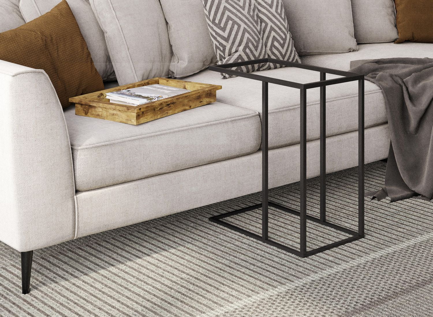 Side Table. End Table Living Room. Bedside Table or Night Stand. Small Entry Table. Easy To Assemble. Reclaimed Wood Look