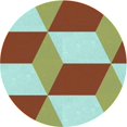 thumbnail image 1 of Ahgly Tapis d'Intérieur Lavable en Machine Carré Vert Clair, 3 Pieds Carré, 1 of 7