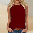 thumbnail image 2 of Erwazi Débardeurs d'Été pour Femmes Grande Taille Col Rond Sans Manches Chandails Basiques pour Femmes T-Shirts Décontractés Amples, 2 of 4