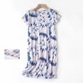 thumbnail image 2 of Kcodviy Chemise de Nuit en Coton pour Femme, Vêtements de Nuit Mignons, Robes de Nuit pour Femmes, Chemise à Manches Courtes, Robe de Nuit Décontractée pour Femmes, Robe de Sommeil Imprimée, 2 of 3