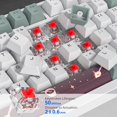 thumbnail image 2 of iRoboosta 75% Green Mechanical Gaming Keyboard, Hot Swappable RGB Custom Keyboard with Knob, Gasket Mount Wired TKL Red Switch Keyboard 75 Percent, Creamy Mechanical Key, 2 of 8