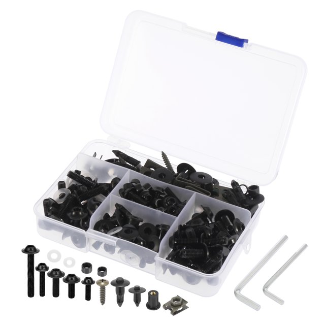 Unique Bargains 195pcs Motorcycle Fairing Body Bolts Fastener Clip Screws