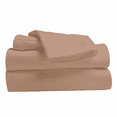 thumbnail image 1 of Comfy Bamboo World 9900 Series Embroidered Bedsheets Sheet Set, Twin Size, Brown, 1 of 5