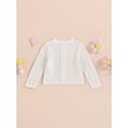 thumbnail image 2 of Kmbangi Cardigan Tricoté pour Bébé Fille 0-3T, Mignon à Manches Longues Col Rond Couleur Unie Pull Boutonné, 2 of 8
