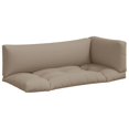 thumbnail image 3 of vidaXL Pallet Cushions 3 pcs Taupe Fabric, 3 of 5