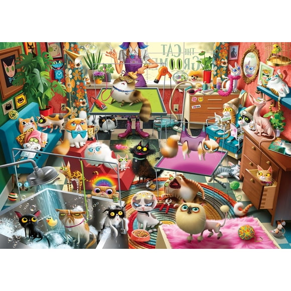 Jigsaw Puzzle Ravensburger The Cat Groomer 1000 Pieces