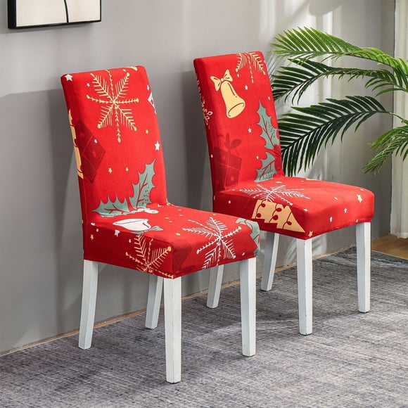 Christmas Chair Cover With Elastic Stretchable Washable Protective Cover Suitable For Restaurant Ceremony Hotel Chair Cover