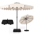 thumbnail image 1 of Costway Parasol de Patio 9 Pi avec Sacs de Sable à Base Lestée, Inclinaison à Bouton-Poussoir, Manivelle, Nervures Robustes, Beige, 1 of 10