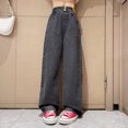 thumbnail image 5 of BOBOGOJP Girls Pull On Jogger Girls' Slim Boot-Cut Stretch Jeans Coffee 2-3 Years, 5 of 5