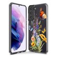 thumbnail image 3 of MUNDAZE Samsung Galaxy Note 20 Yellow Purple Spring Flowers Butterflies Floral Shockproof Clear Hybrid Protective Phone Case Cover, 3 of 6