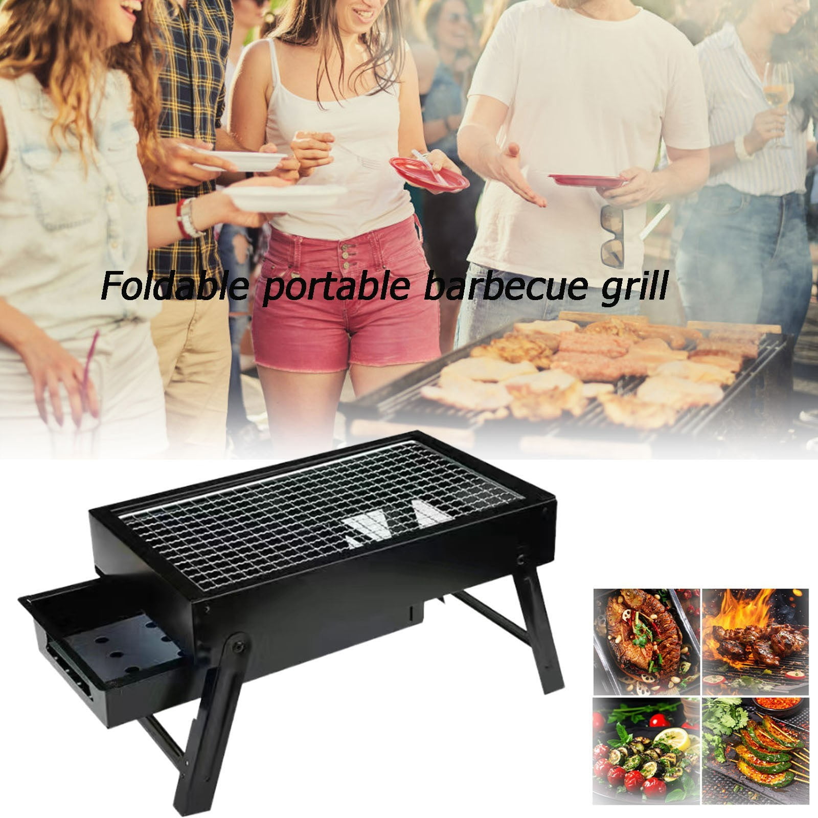 Danhjin Barbecue Grill Foldable Portable BBQ Grill Barbecue Tool Sets