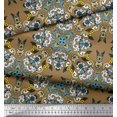 thumbnail image 3 of Soimoi Crepe Silk Fabric Tiles Moroccan Print Sewing Fabric Yard 42 Inch Wide, 3 of 3