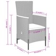 thumbnail image 4 of vidaXL 7 Piece Garden Dining Set with Cushions Grey, 4 of 5