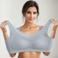 thumbnail image 5 of B91xZ Minimizer Bras for Women Racerback High Impact Sports Bra,Gray XL, 5 of 5