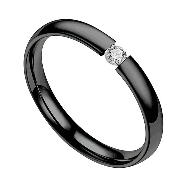 Bague de Couple Mode Bague en Acier Inoxydable Bijou de la Saint-Valentin Cadeau